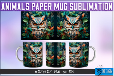 Owl Paper Mug Sublimation