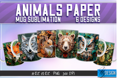 Animals Paper Mug Sublimation