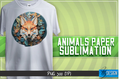 Fox Paper Sublimation | T-Shirt Design