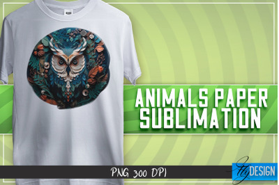 Owl Paper Sublimation | T-Shirt Design