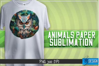 Owl Paper Sublimation | T-Shirt Design