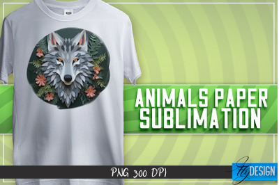 Wolf Paper Sublimation | T-Shirt Design