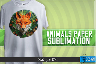 Fox Paper Sublimation | T-Shirt Design