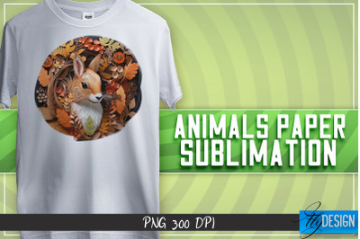 Squirrel Paper Sublimation | T-Shirt Design