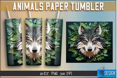 Wolf Paper Tumblers Wrap 20 oz.