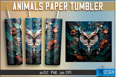 Owl Paper Tumblers Wrap 20 oz.