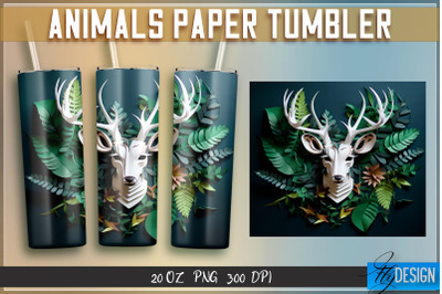 Deer Paper Tumblers Wrap 20 oz.