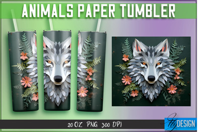 Wolf Paper Tumblers Wrap 20 oz.