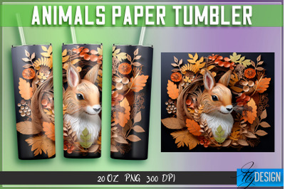 Squirrel Paper Tumblers Wrap 20 oz.