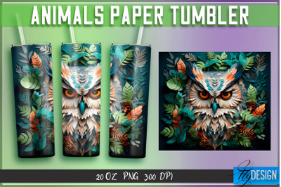 Owl Paper Tumblers Wrap 20 oz.