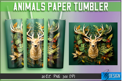 Deer Paper Tumblers Wrap 20 oz.