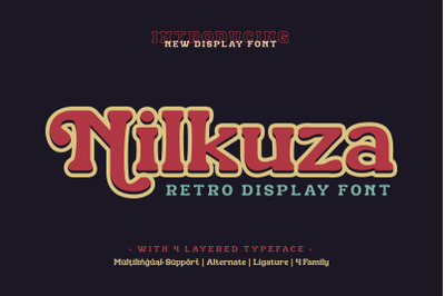 Nilkuza - Retro Display Font
