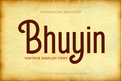 Bhuyin - Display Font