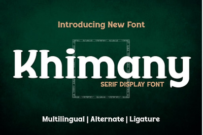 Khimany - Display Font