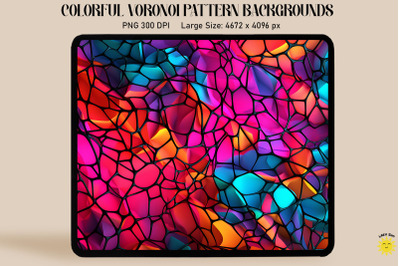 3d Neon Colored Voronoi Pattern