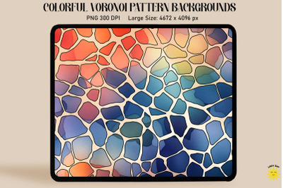 Watercolor Voronoi Diagram Pattern