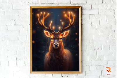 Fabulous Magical Deer Fantasy Wall Art