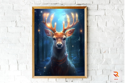 Fabulous Magical Deer Fantasy Wall Art