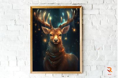 Fabulous Magical Deer Fantasy Wall Art