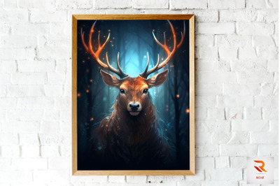 Fabulous Magical Deer Fantasy Wall Art