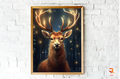 Fabulous Magical Deer Fantasy Wall Art