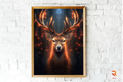 Fabulous Magical Deer Fantasy Wall Art