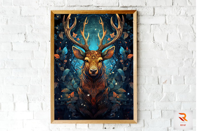 Majestic Beautiful Deer Fantasy Wall Art