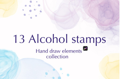 13 Alcohol stamps brushes