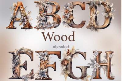 Wood Alphabet Letters | Wedding Invitation Letters Bundle