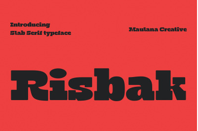 Risbak Slab Serif Typeface