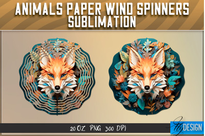 Fox Paper Wind Spinners Sublimation