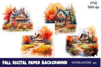 Fall autumn Digital Paper Background