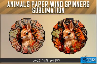 Squirrel Paper Wind Spinners Sublimation