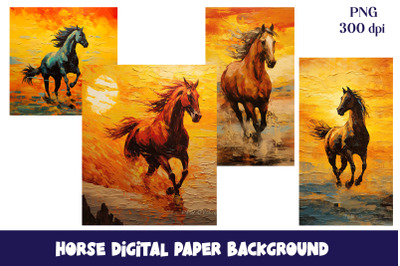 Autumn Horse oil Wall Art Prints