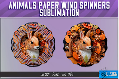 Squirrel Paper Wind Spinners Sublimation