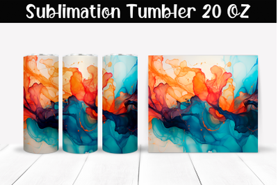 Fantastic explosion of colors Sublimation Tumbler Wrap 20 oz