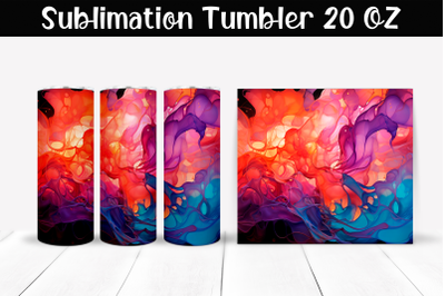 Fantastic explosion of colors Sublimation Tumbler Wrap 20 oz