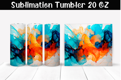 Fantastic explosion of colors Sublimation Tumbler Wrap 20 oz