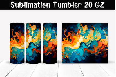 Fantastic explosion of colors Sublimation Tumbler Wrap 20 oz