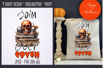 Join Our Coven | Kitchen Dish Towel Sublimation Png