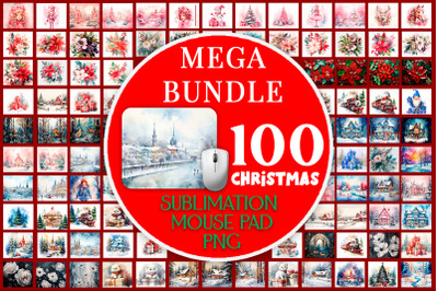 Mega Christmas Sublimation Mouse Pad PNG Bundle