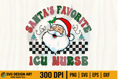 Christmas Icu Nurse SVG Santas Favorite