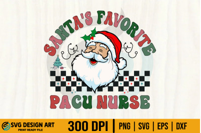 Christmas Pacu Nurse SVG, Retro Santa