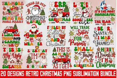 Retro Christmas PNG Sublimation Bundle,Christmas Sublimation Bundle ,R