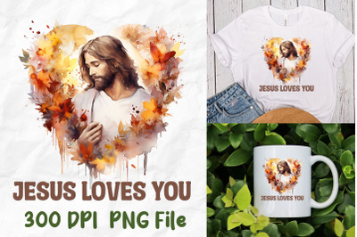 Jesus Loves You God Hug Fall Autumn Fall