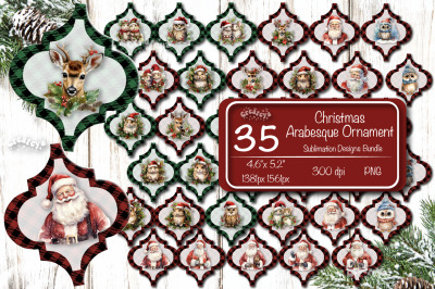 Christmas Arabesque tiles Bundle Christmas ornament Sublimation