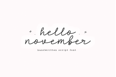 Hello November - Handwritten Script Font