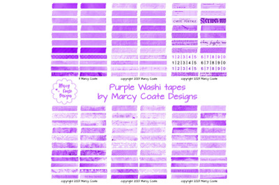 Purple Digital Washi Tape Printable