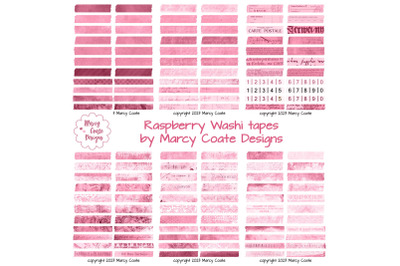 Raspberry Pink Digital Washi Tape Printable