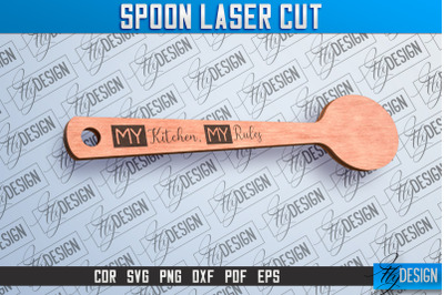 Spoon Laser Cut SVG Design | Kitchen Design | Home SVG v.1